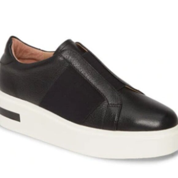 Linea Paolo women's Black Kaira Platform Nappa Leather Sneaker. VGUC. size 9.5 - Picture 3 of 15